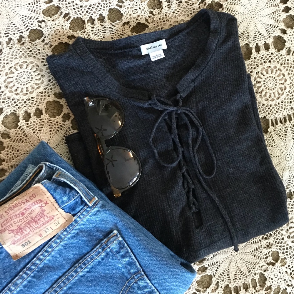 Dark Grey Long Sleeve Shirt - Picture 3 of 6